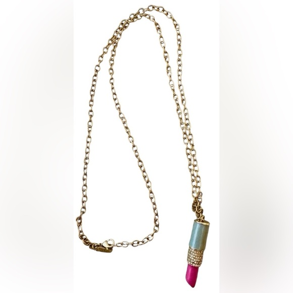 kate spade Jewelry - Kate Spade Kiss & Makeup Lipstick Pendant Necklace